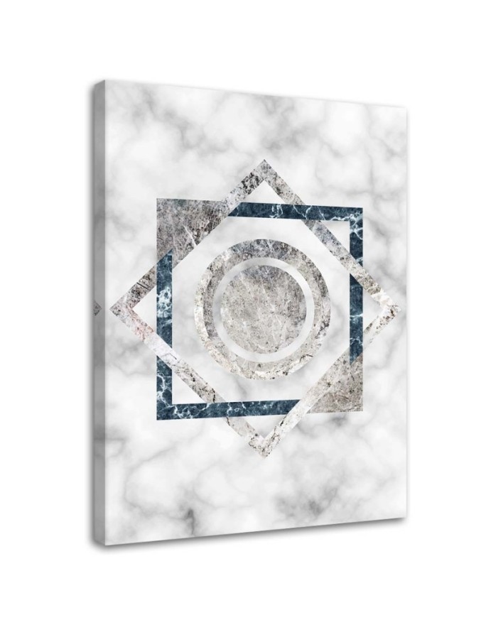 Canvas prints for the office - Squares and circles marble | FEEBY