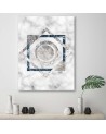 Canvas prints for the office - Squares and circles marble | FEEBY