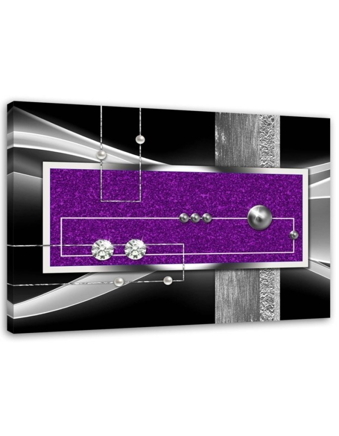 Canvas prints for the office - Purple abstraction with diamond and pearl | FEEBY