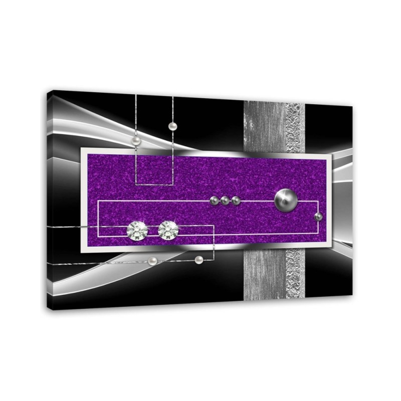 Canvas prints for the office - Purple abstraction with diamond and pearl | FEEBY