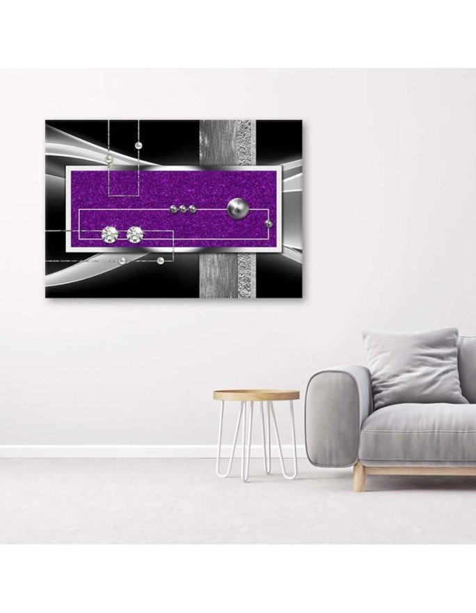 Canvas prints for the office - Purple abstraction with diamond and pearl | FEEBY