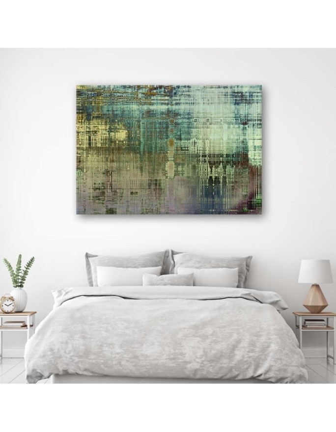Canvas prints for modern living room - Green abstraction | FEEBY