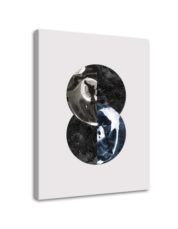 Modern Canvas paintings - Abstract composition with circles | FEEBY