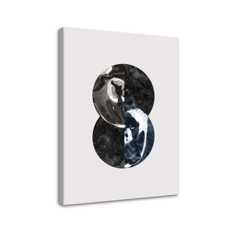 Modern Canvas paintings - Abstract composition with circles | FEEBY