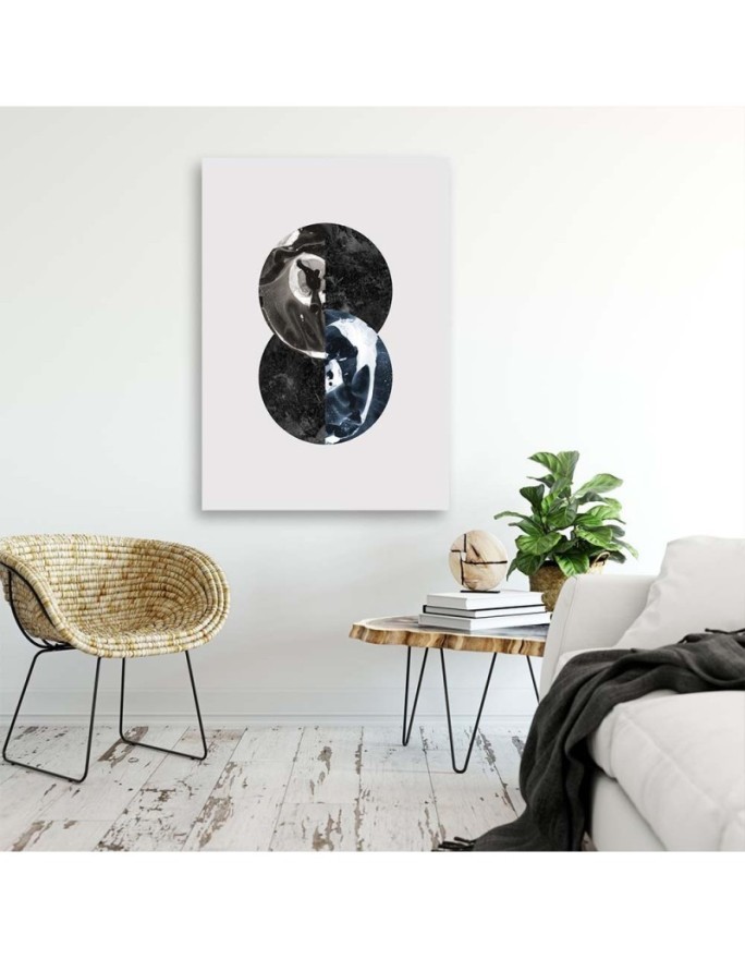 Modern Canvas paintings - Abstract composition with circles | FEEBY