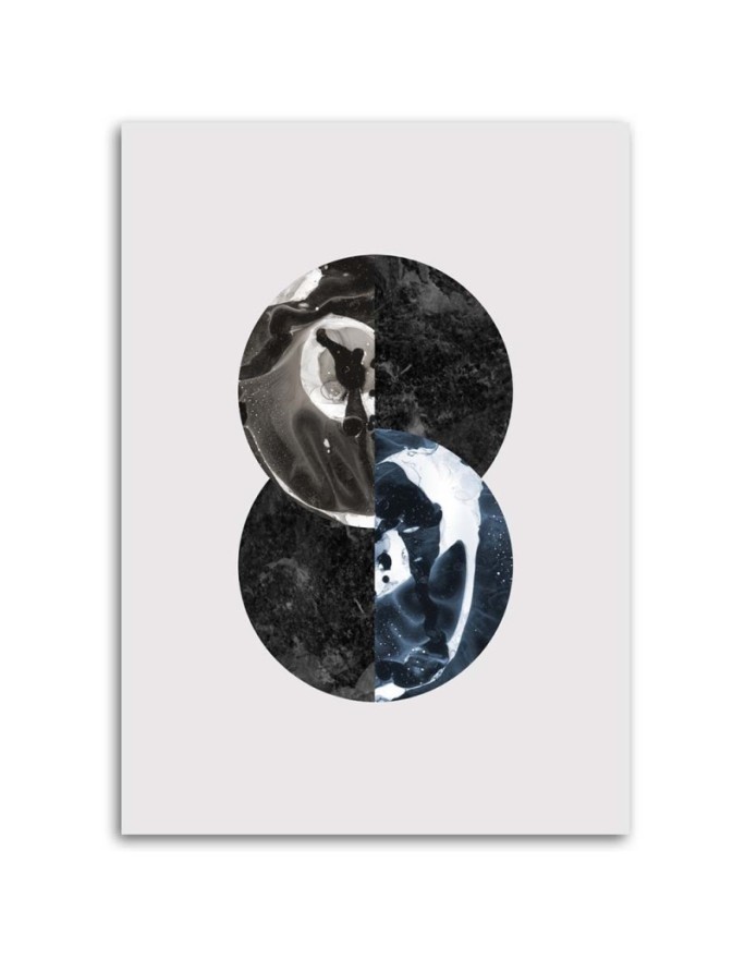 Modern Canvas paintings - Abstract composition with circles | FEEBY