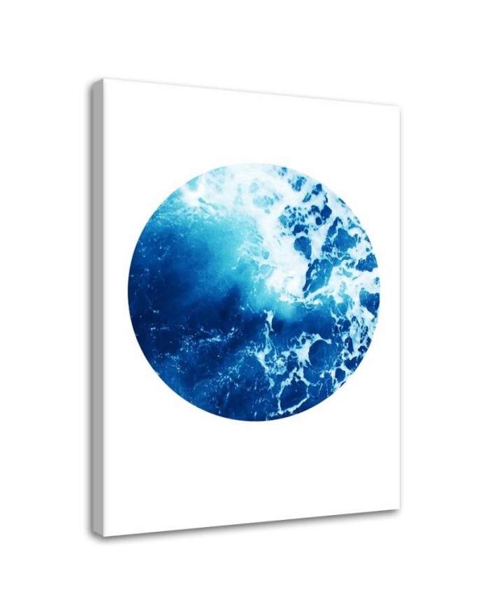 Wall art painting - Blue circle watercolor | FEEBY