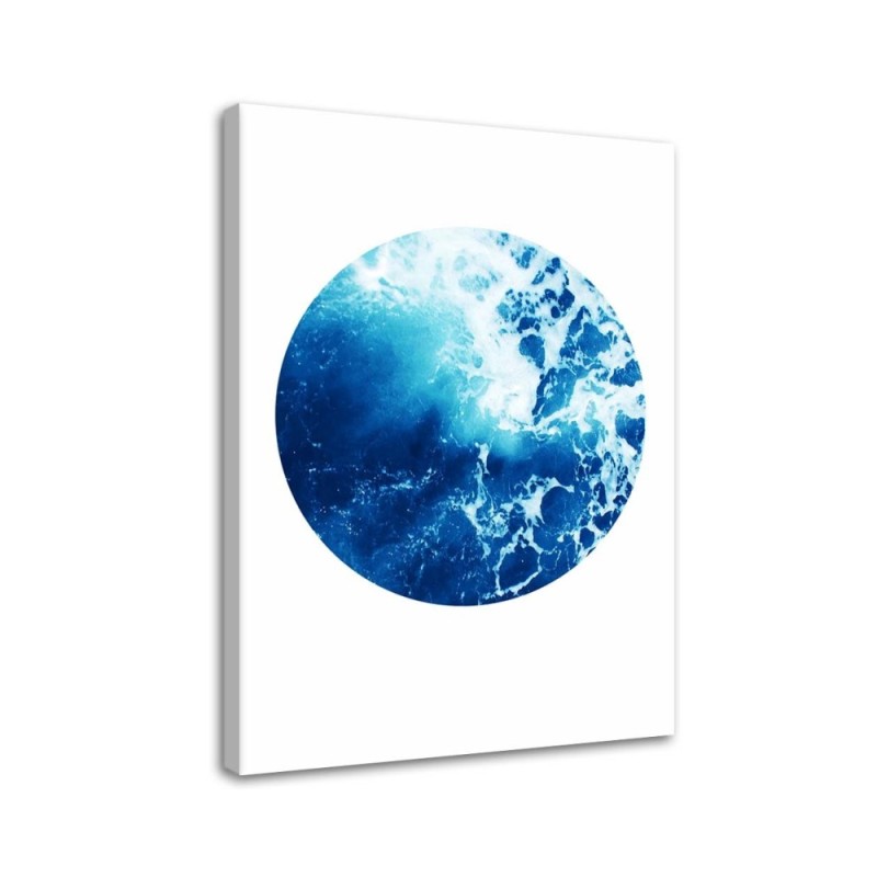 Wall art painting - Blue circle watercolor | FEEBY