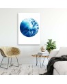 Wall art painting - Blue circle watercolor | FEEBY
