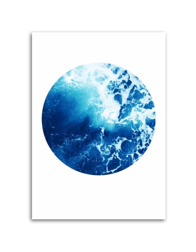 Wall art painting - Blue circle watercolor | FEEBY