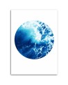 Wall art painting - Blue circle watercolor | FEEBY