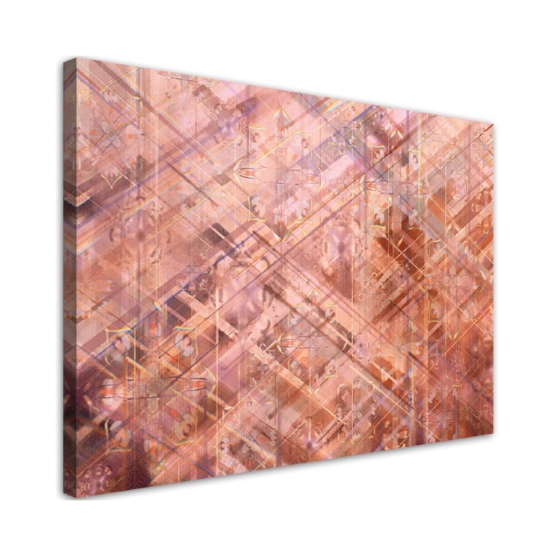 Prints on Canvas living room picture - Mosaic geometric shapes | FEEBY