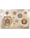 Stylish Canvas prints for living room - Floral geometric shapes | FEEBY