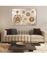Stylish Canvas prints for living room - Floral geometric shapes | FEEBY