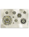Modern Canvas prints for living room - Floral geometric shapes | FEEBY