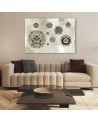Modern Canvas prints for living room - Floral geometric shapes | FEEBY