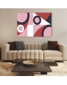 Canvas prints for living room - Geometric shapes abstract | FEEBY