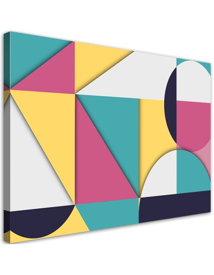 Modern Canvas painting - Geometric shapes in colour | FEEBY
