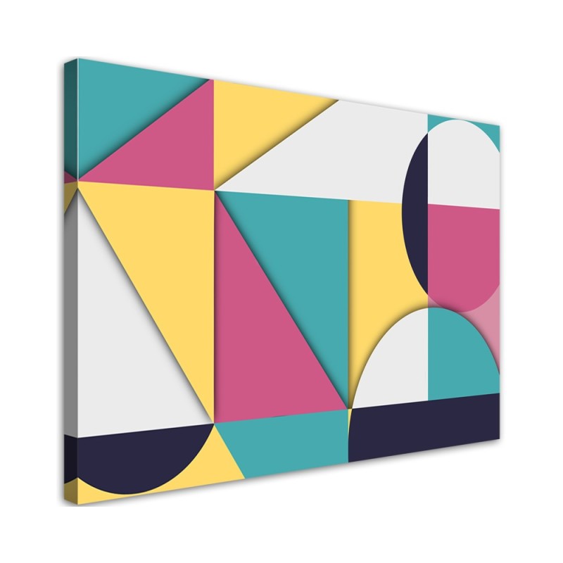 Modern Canvas painting - Geometric shapes in colour | FEEBY