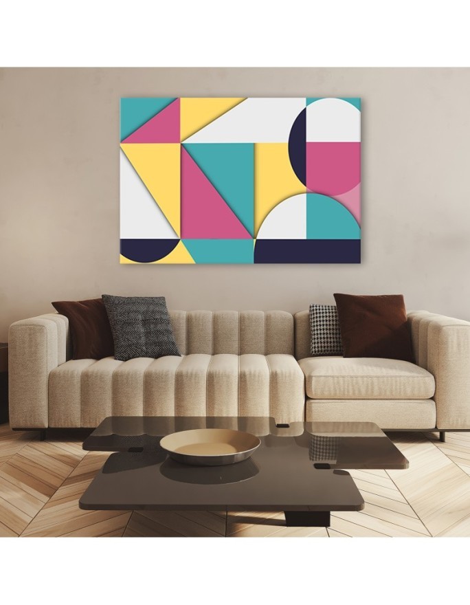 Modern Canvas painting - Geometric shapes in colour | FEEBY