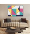 Modern Canvas painting - Geometric shapes in colour | FEEBY