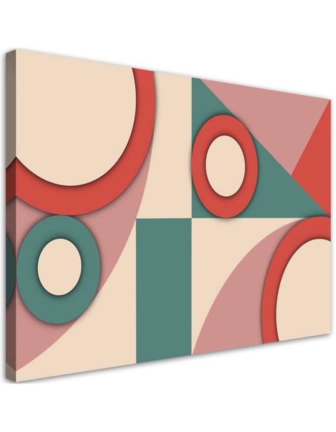 Stylish Canvas paintings for living room - Colourful shapes abstract | FEEBY