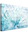Wall art painting - Turquoise Dandelion in dewdrops | FEEBY