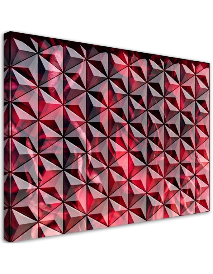 Canvas print Red Geometry