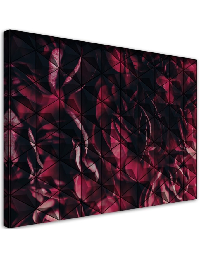 Picture for the bedroom - Red geometric abstraction | FEEBY