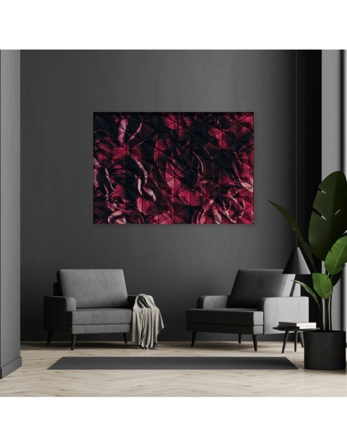 Picture for the bedroom - Red geometric abstraction | FEEBY