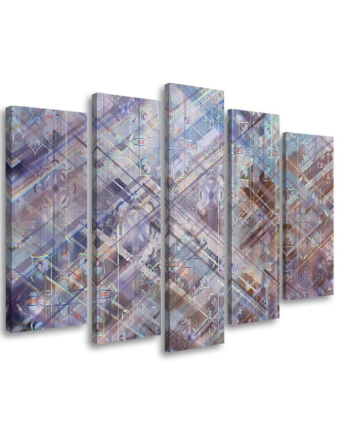 Five-piece Canvas painting - Abstract geometric shapes | FEEBY