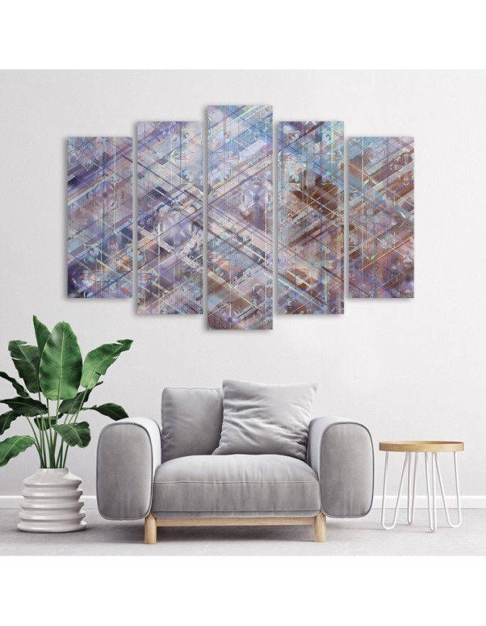 Five-piece Canvas painting - Abstract geometric shapes | FEEBY