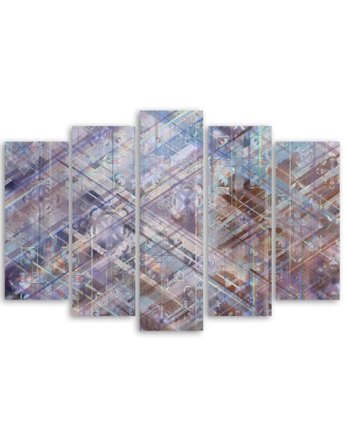 Five-piece Canvas painting - Abstract geometric shapes | FEEBY