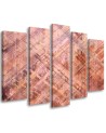 Canvas print of 5 parts for living room - Abstract geometric shapes | FEEBY