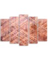 Canvas print of 5 parts for living room - Abstract geometric shapes | FEEBY