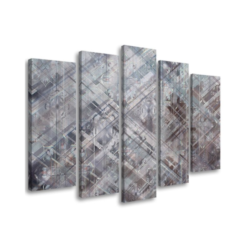 Canvas print of 5 parts - Abstract geometric shapes | FEEBY