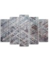 Canvas print of 5 parts - Abstract geometric shapes | FEEBY
