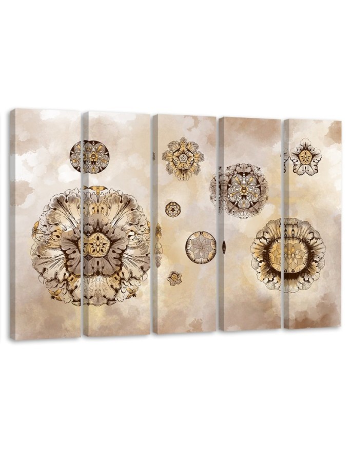 Five-part pentaptic - Floral geometric shapes | FEEBY