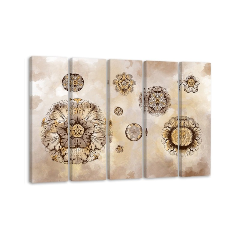 Five-part pentaptic - Floral geometric shapes | FEEBY