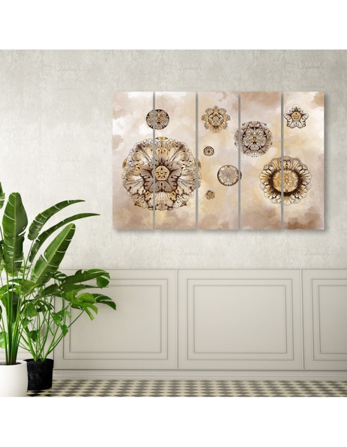 Five-part pentaptic - Floral geometric shapes | FEEBY