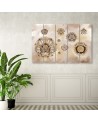 Five-part pentaptic - Floral geometric shapes | FEEBY