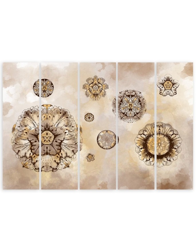 Five-part pentaptic - Floral geometric shapes | FEEBY