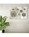 Five-piece wall painting - Floral geometric shapes | FEEBY
