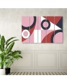Pentaptic wall painting - Geometric shapes abstract | FEEBY