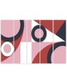 Pentaptic wall painting - Geometric shapes abstract | FEEBY