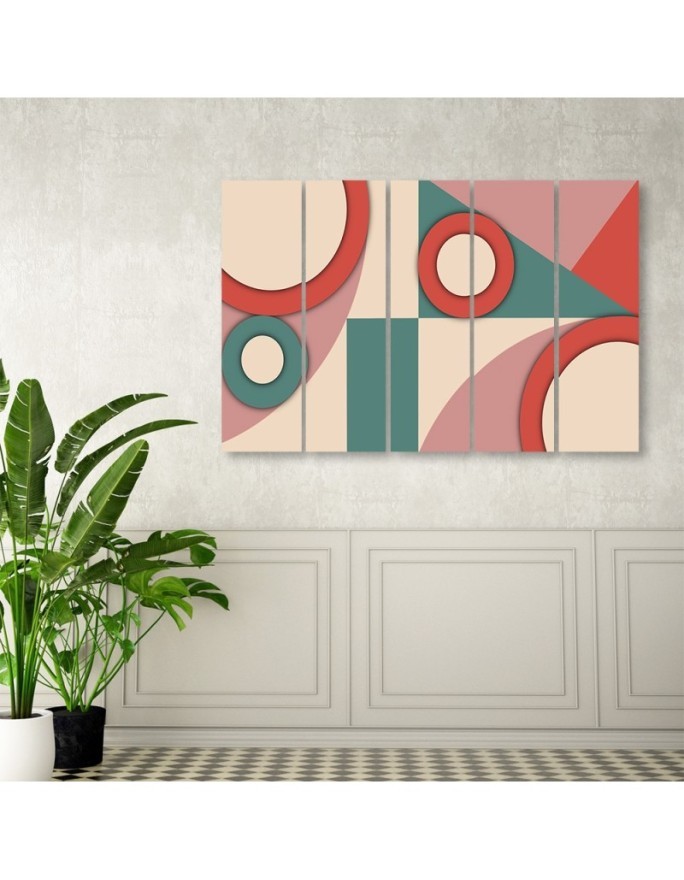 Fashionable painting - Colourful shapes abstract | FEEBY