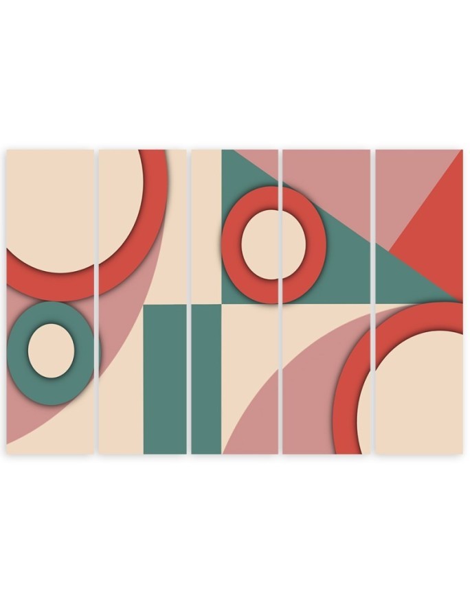 Fashionable painting - Colourful shapes abstract | FEEBY