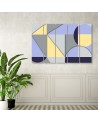 Wall painting 5 parts - Geometric shapes abstract | FEEBY