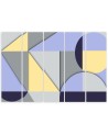 Wall painting 5 parts - Geometric shapes abstract | FEEBY
