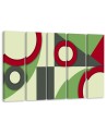 Painting on canvas 5 parts - Multicolored Geometric Abstract Shapes | FEEBY